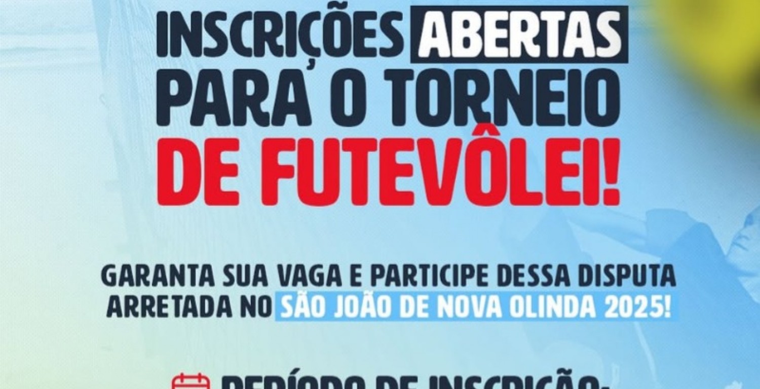 Torneio de Futevôlei abre inscrições em Nova Olinda
