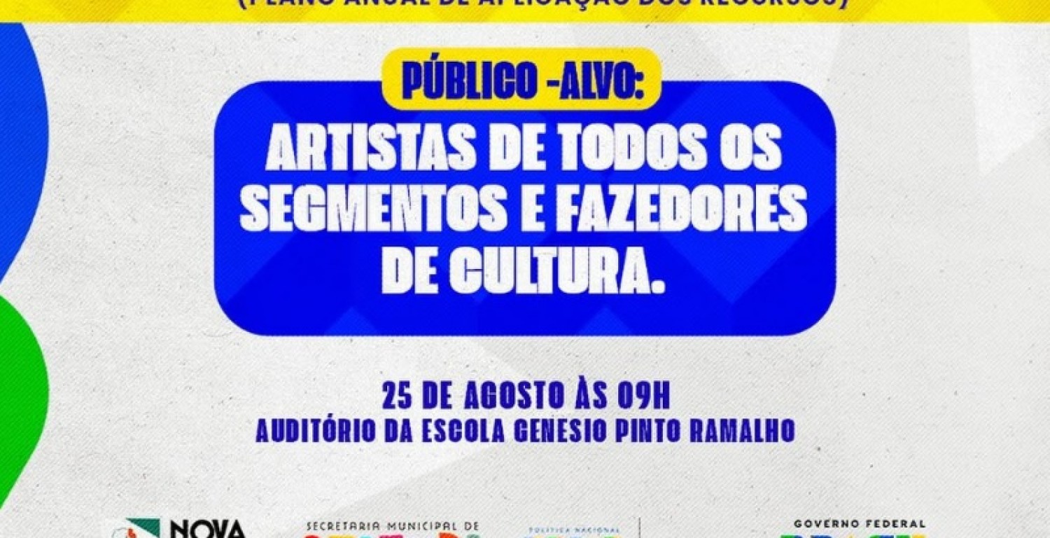 Secretaria de Cultura divulga escuta pblica para elaborao de plano da Lei Aldir Blanc